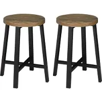 Happyment Eetkamerkrukken Vintaro - Set Stoelen - Industriële Stijl - Metalen Poten - Voor Eetkamer, Keuken, Restaurant & Café