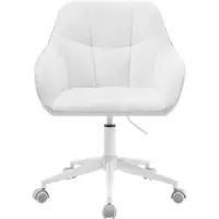 Happyment 2 Stuks Eetkamerstoelen - Gestoffeerde Keukenstoelen met Rugleuning en Armleuningen - Metalen Poten - Voor Woonkamer, Kantoor of Kaptafel