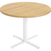Vasagle Ronde eettafel in landelijke stijl met waterbestendig blad