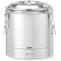 Hendi Warmhoud transportcontainer - roestvast staal - 11 liter - 30x34,5 cm - zilver - horeca