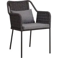 Happyment Tuinstoel Rotan - Weerbestendig - Loungestoel look - Tuinmeubelen - Wicker - Zwart - Tuinstoelen - Set van 2