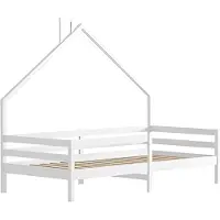 Happyment Kinderbed Tavien 90x200 cm - Huisbed - Voor Kinderen - Peuterbed - Met lattenbodem - Zonder matras