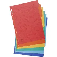 Exacompta Tabbladen Exacompta 225x297mm 11-gaats 6-delig glanskarton | 50 stuks