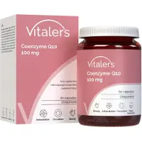 Vitaler's Vitaler Coenzym Q10 100 mg – 60 capsules, veganistisch, 2 maanden voedingssupplement, zonder conserveermiddelen, zuivere samenstelling