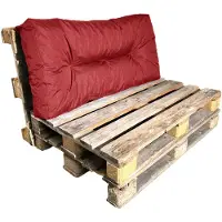 Bananair - Multifunctioneel palletkussen - Tuinkussen voor Palletbank - Geschikt als zit- en rugkussen - 120x60 cm - Rood