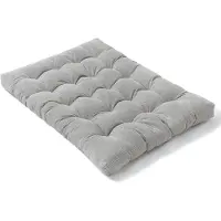 Bananair - Futon matras - Futon bed - Vloermatras - Logeerbed Tweepersoons - Ribfluweel - 160x200 cm - Lichtgrijs