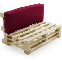 Bananair - Palletkussen - afneembare hoes - Waterbestendig rugkussen - Tuinkussen voor Palletbank - 120x40 cm - Rood