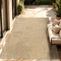 Paco Home In-& Outdoor Balkon Terras Keukenvloerkleed Eenkleurig Gemêleerd Patroon 140x200 cm