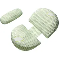 Happiq Ergonomisch zwangerschapskussen Valora - Voor zijslapen - Body pillow - Zijslaapkussen - Voedingskussen - Verstelbaar - Groen
