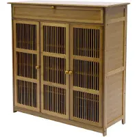 Happiq XXL Vintage schoenenkast Tavien - Schoenenrek - 20 paar - Voor Entree - Met deuren