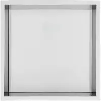 Happiq Douchenis PRO - Inbouwnis - Voor badkamer - Zeepopslag - Verzonken - 2 lagen - 33x33cm
