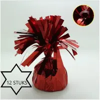 Wefiesta Ballon gewichtje 170 gr Rood Kleur 12 stuks, Verjaardag, Themafeest, Huwelijk, Jubileum, Valentijn