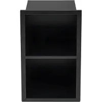 Happiq Verzonken Opbergkast - Inbouwnis - Voor Badkamer en Keuken - 2-Laags Ingebouwd Nisrek - RVS - Zwart