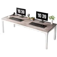 Happiq Computerbureau Milano - Voor 2 Personen - 200cm - Oak - Voor thuis of werk - Hout en metaal