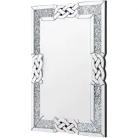Happiq Wandspiegel Grandiose - Kristal Wandspiegel XL - Woonkamer & slaapkamer - Rechthoek - Staand of hangend - 90x60cm