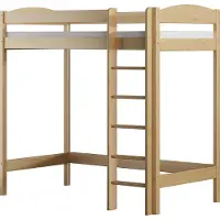 Need Sleep - Hoogslaper 90x200 - Loftbed 180 cm hoog - Met ladder en valbeveiliging - Massief houten