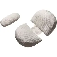 Happiq Zwangerschapskussen Valora - Ergonomisch zwangerschapskussen - Voor zijslapen - Body pillow - Zijslaapkussen - Voedingskussen - Verstelbaar - Wit