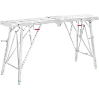 Happiq Draagbare steiger - 160cm - Multifunctioneel - Werktafel - Werkbank - Voor schilder- en gipswerk - In hoogte verstelbare - 330KG