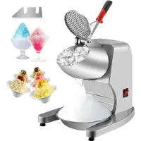 Happyment Ijscrusher Deluxe - Zilver - Smoothie maker - Slush maker- Cocktail ijs - RVS