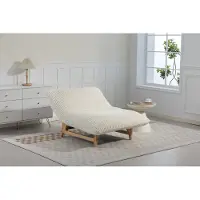 STILVORA Zitzakstoel Met Rugleuning - Ergonomische Loungestoel Voor Woonkamer En Slaapkamer - Ribstof - Wit