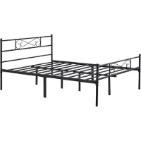 Happyment Metalen bedframe 140 x 200cm - Incl. lattenbodem - Twijfelaar - Zwart - Black friday - Sinterklaas - Kerstcadeau - 2 persoons