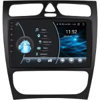 Happiq Autoradio met bluetooth - Carplay - Voor Mercedes Benz C Klasse & CLK Klasse (W203, W209, S203, A209, W168) - Geschikt voor Apple en Android - Stereo - Navigatie - Navigatiesysteem auto - 2GB 32GB