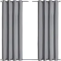 Happyment Privacygordijnen - Buitengordijn - Schaduwdoek - Voor Tuin, Veranda of Balkon - UV-bestendig & Zonwerend - Waterdicht Outdoor Design met Doorvoertules - Kleur: Light Gray-W96xL55in-244x140cm