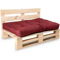 Bananair - Palletkussen - Tuinkussen voor Palletbank - Zitkussen - 120x80x15 cm - Rode