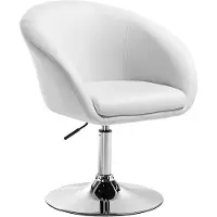 Bolt Barkruk Nero Deluxe - Industrial - Wit - Barkrukken set van 1 - Barstoel Kruk - Barstoelen met rugleuning - Keukenstoel - In hoogte verstelbaar - Kunstleer