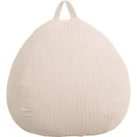Bananair - Peervorm zitzak - ribfluweel - Afneembare hoes - Volwassenen & Kinderen - Beige - 80 x 70 cm
