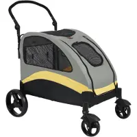 Happyment Hondenbuggy Vortex - Inklapbaar - Voor kleine honden - Tot 55KG - All terrain - Comfort