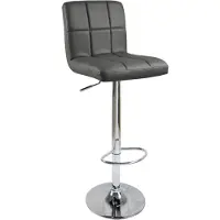 Happyment Barkruk Olaf - Met hoge rugleuning - Barstoelen ergonomisch - Zithoogte 60 - 82cm - Wit - Set van 1 - Keuken en bar