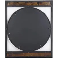Happiq Wandspiegel Aurelio - Grote Rechthoekige Spiegel - Houten & Metalen Frame - Industrieel Design - Voor Badkamer, Woonkamer & Entree