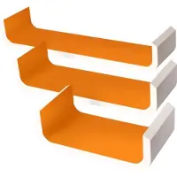 OEM Set van 3 zwevende wandplanken - decoratief & functioneel - stevige constructie - stijlvol en ruimtebesparend - voor speelkamer - groen