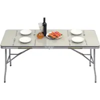 Happyment Camping klaptafel - 4 personen - Inklapbaar - Picknicktafel - Kinderen & volwassenen - Verstelbaar in hoogte