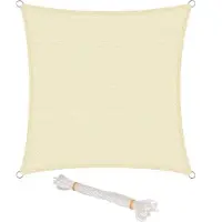 OEM Schaduwdoek, vierkant - UV-werend HDPE - crème kleur - 2x2 meter