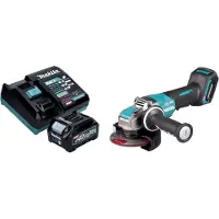 Makita GA 047 GD101 Accu haakse slijper 40 V max. 125 mm X-LOCK Brushless + 1x oplaadbare accu 2,5 Ah + lader