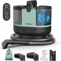 LUMAN 4-in-1 Tapijtreiniger – Zelfreinigend – Voor Bank, Vloer & Auto – 4 Borstels – Incl. Schoonmaakmiddel