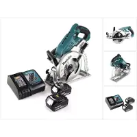 Makita DRS 780 RT accu cirkelzaag 36V ( 2x18V ) 185 mm borstelloos + 2x accu 5,0Ah + lader
