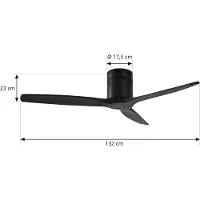 LUCANDE plafondventilator Vindur, zwart, DC, stil Vindur, zwart, Woon-/ Eetkamer, metaal, Modern