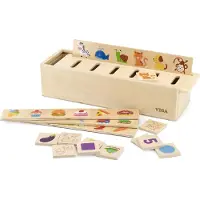 Vigatoys Viga Houten Educatief Sorteerspel Dieren Fruit Groenten Montessori - UNI