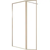 Aurlane Inloopdouche Edge 130x200cm - Goud Profiel - 5 Mm Veiligheidsglas