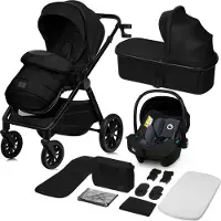 Lionelo Layla - Kinderwagen 3in1 - XXL SET - incl. i-Size autostoel - Veelzijdig en jaarrond - Grote wielen - Bediening met een hand - Voor alle soorten terrein - Accessoireset