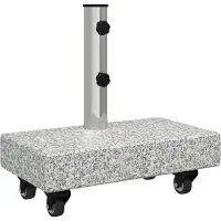 vidaXL Parasolstandaard, 25 kg, grijs, graniet, rechthoekig