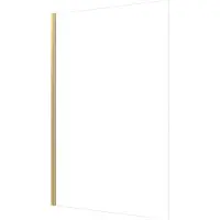 Aurlane Paroi de douche à l'italienne 120x200 cm verre trempé 8 mm - Or Doré Brossé - FREEDOM 2 GOLD