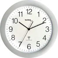 Technoline WT 8000 SILVER - Wandklok - Analoog - Rond - Kunststof Raam - Radiogestuurde tijdsaanduiding - Zilverkleurig