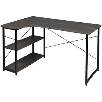 Happyment L-vormig Computertafel - Hoekbureau Werkstation voor Studie, PC, Laptop & Gaming - Ideaal voor Eetkamer of Werkruimte