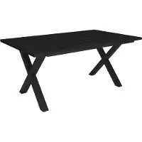 Happyment Eettafel Livor - Eetkamertafel - X poten zwart - Rechthoek - 4 tot 6 personen - Massief hout - Premium look - 170x90x75cm