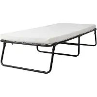 Happyment Opklapbed Zyrell op wieltjes - Met matras - 80x190cm - Logeerbed - Vouwbed 1 persoons - Inklarbaar - voor Volwassenen