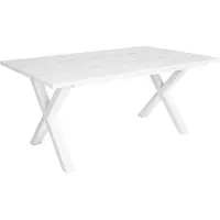 Happyment Eetkamertafel Ziva - Rechthoek - 4 tot 6 personen - Premium look - Eettafel - Massief hout - X poten Wit - 170x90x75cm